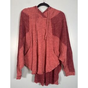 Free People Two Body Korps Deux Long Sleeve Oversized Knit Top Women's Burgundy